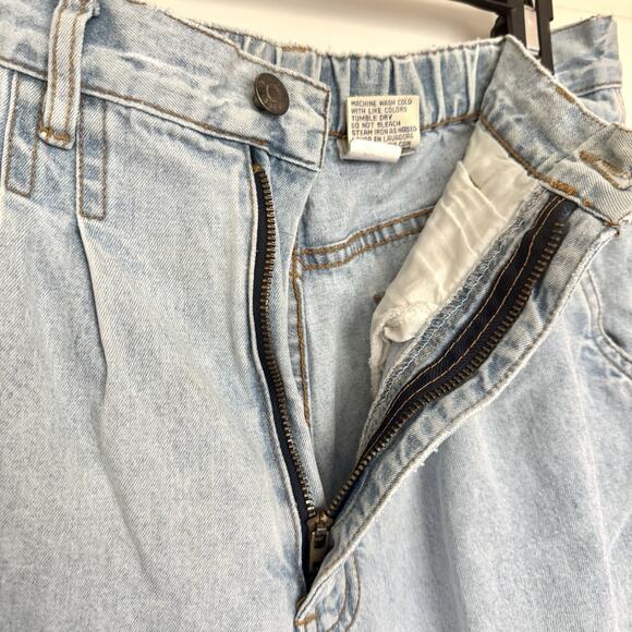 Vintage Bill Blass Mom Blue Jeans Size 12 Petite High Rise Pleat Front Denim - Picture 12 of 16